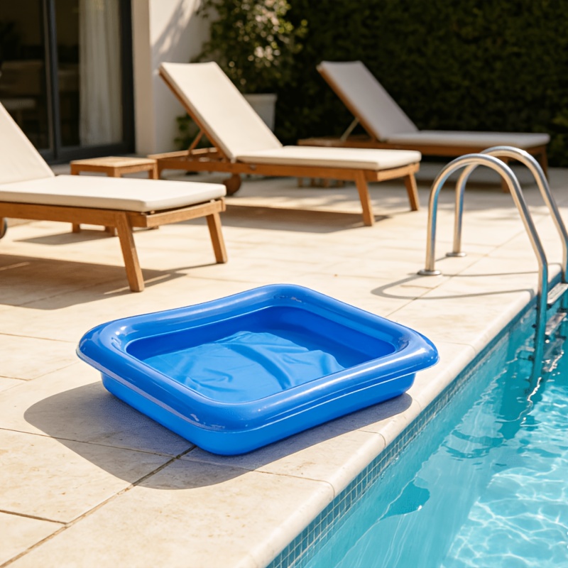 Portable Folding Pool Cleaning Basin, Essential For Pool Maintenance Before Use, Serves As Foot Bath And Post-swim Cleaning Basin. Air Pump Not Included