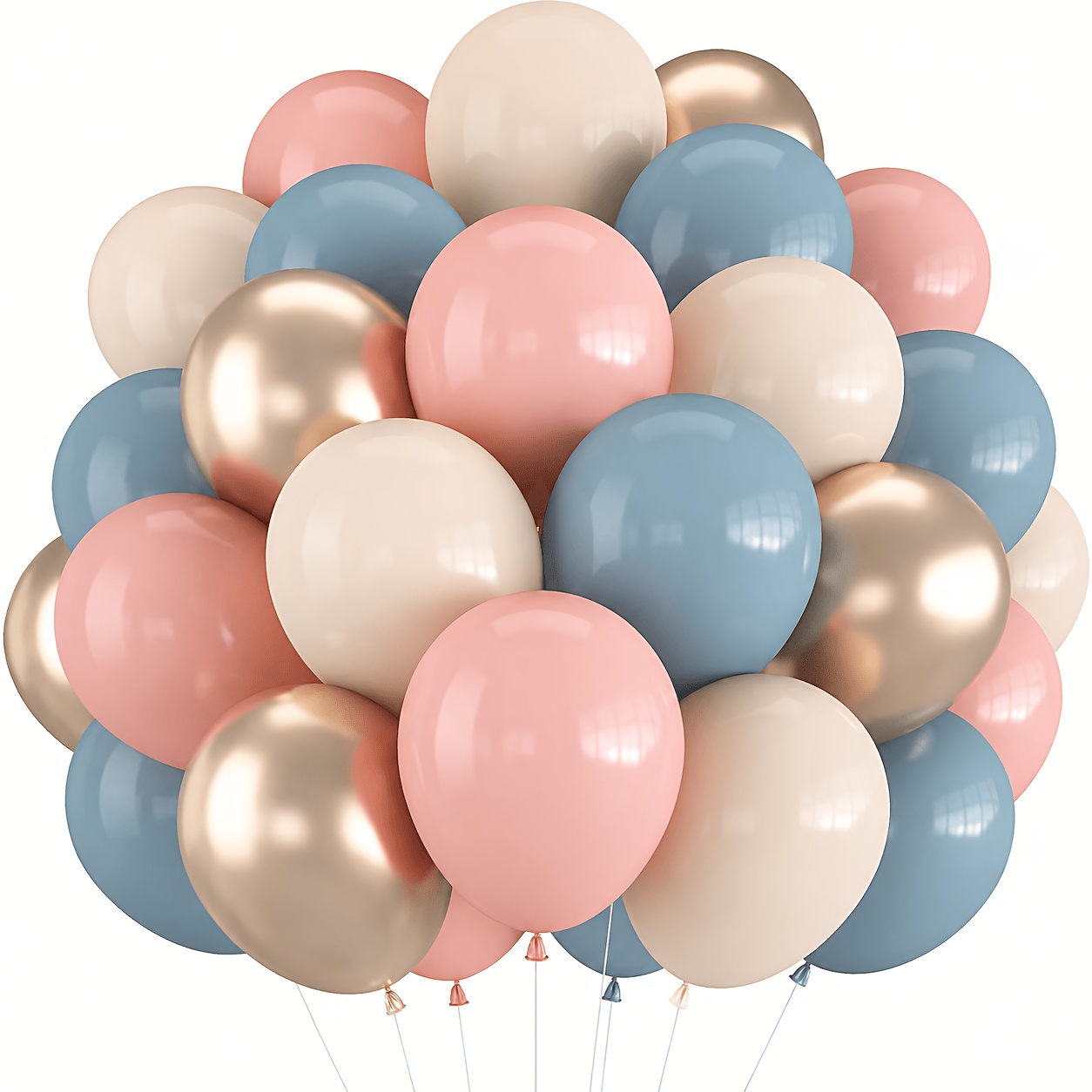 TEMU Gender Reveal Balloons, 39pcs 12 Inch Dusty White Sand And Golden | Balloons For Boho Neutral Shower Birthday Party Boy Or Girl Gender Reveal