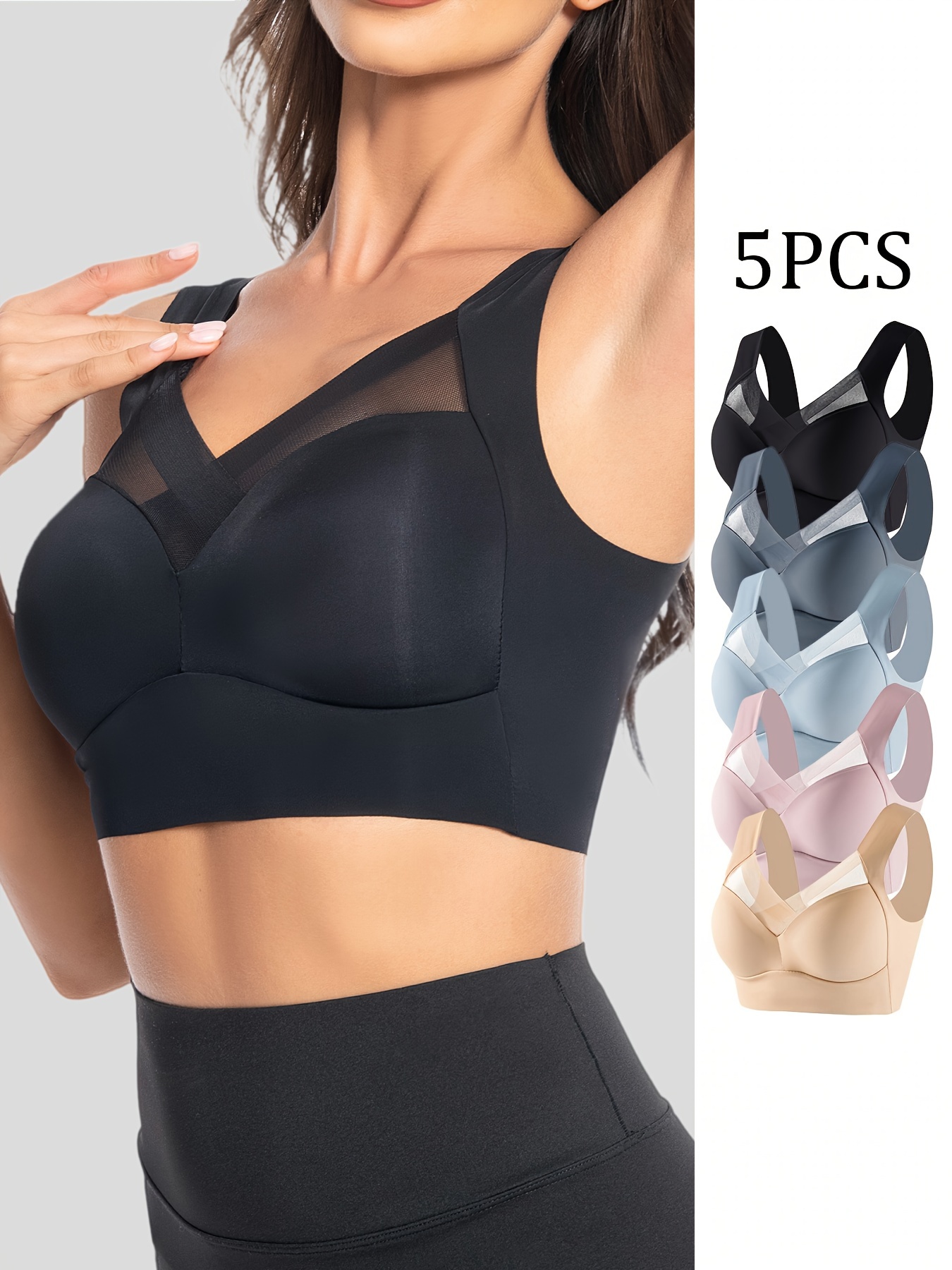 Breathable Push Up Yoga Posture Sports Bra For Women Hollow Crop