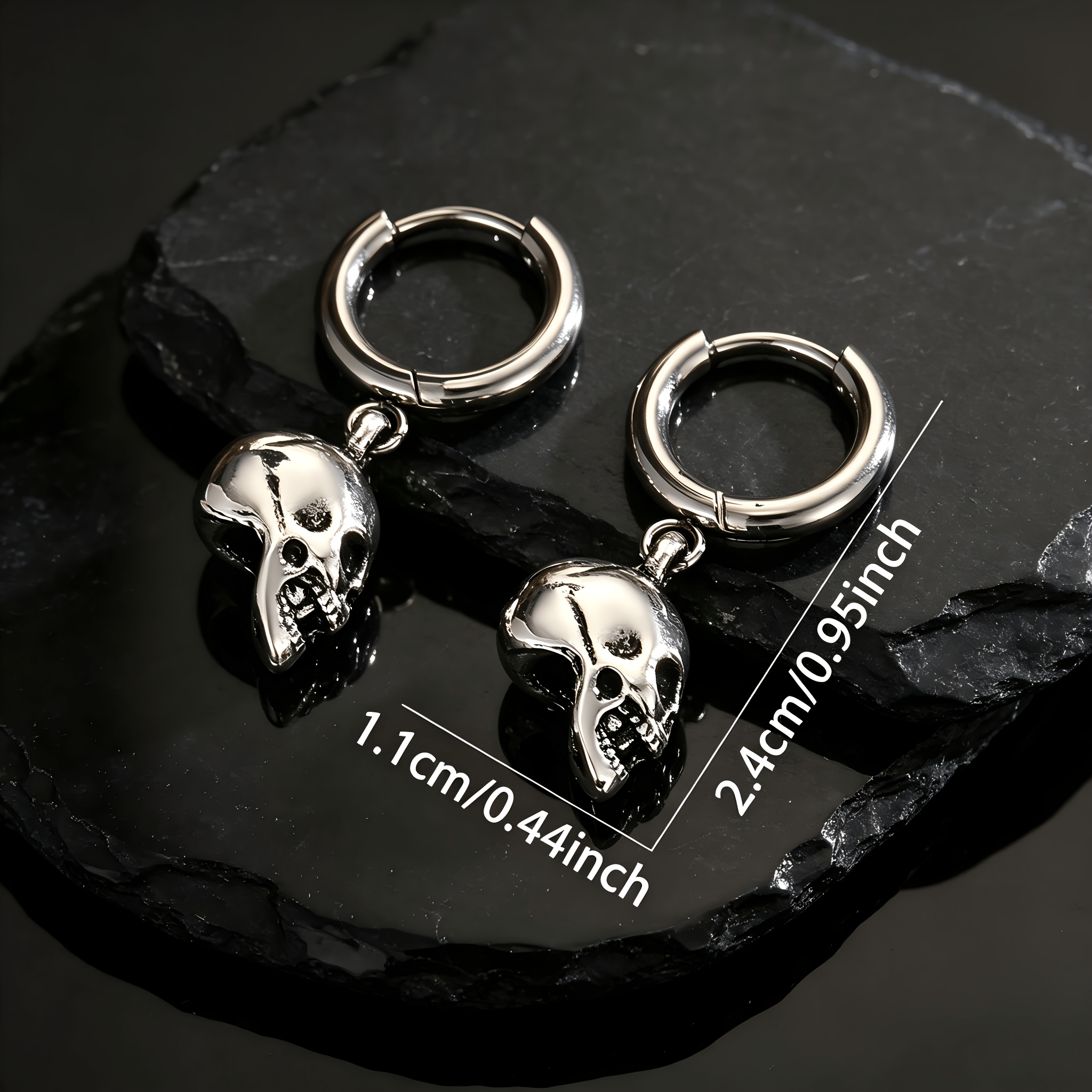 Skull Earrings Gothic Ghost Design for Men and Women