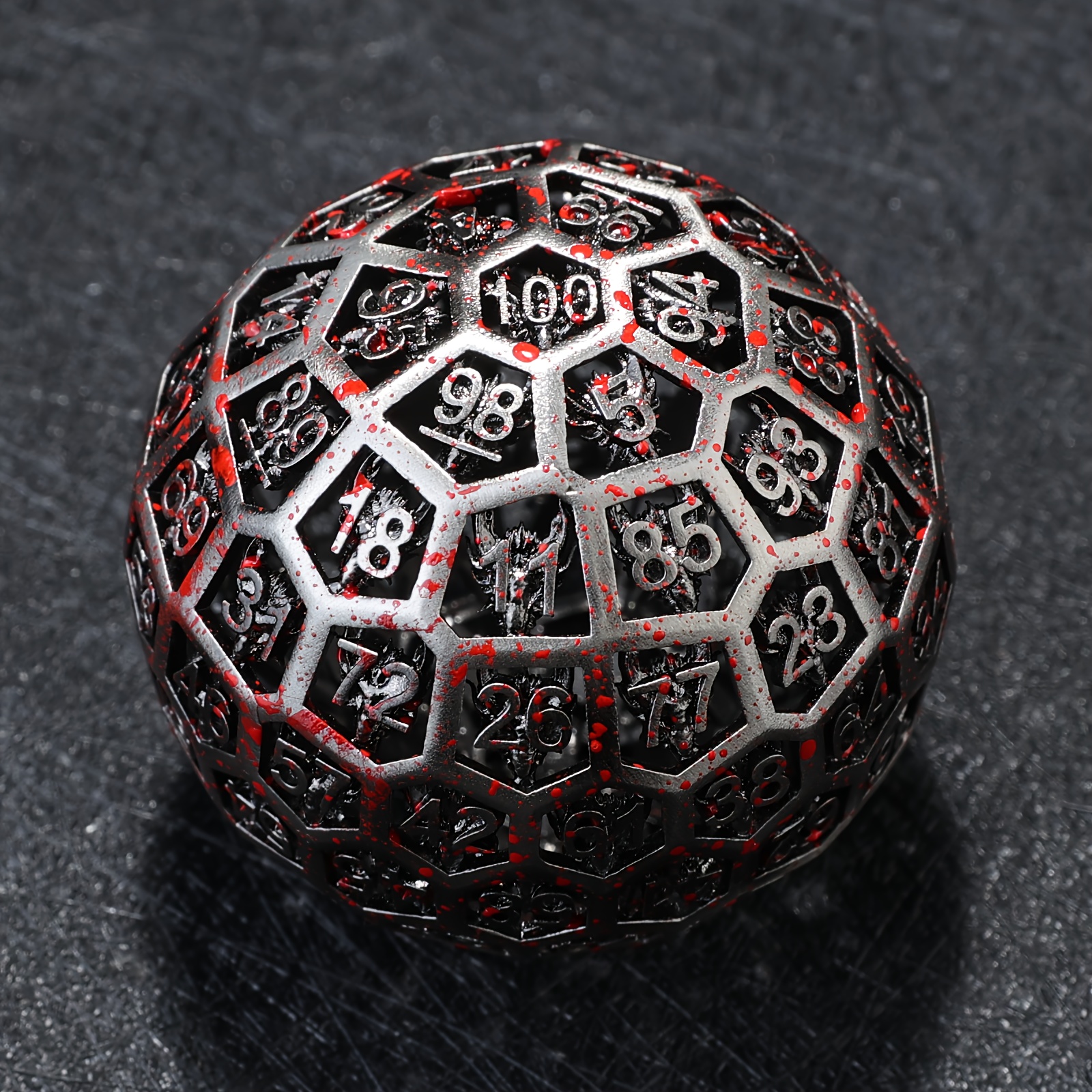 

Metal D100 , Hollow 100 Sided Large Polyhedral Dice For Tabletop Role Playing Games, , Dnd, D&d