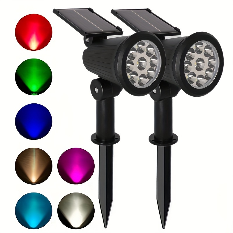 1  saving solar 9led landscape spotlight multifunctional garden ambient light with adjustable stake crystal decoration suitable for outdoor decor ideal for courtyards   lawns     playgrounds and halloween
