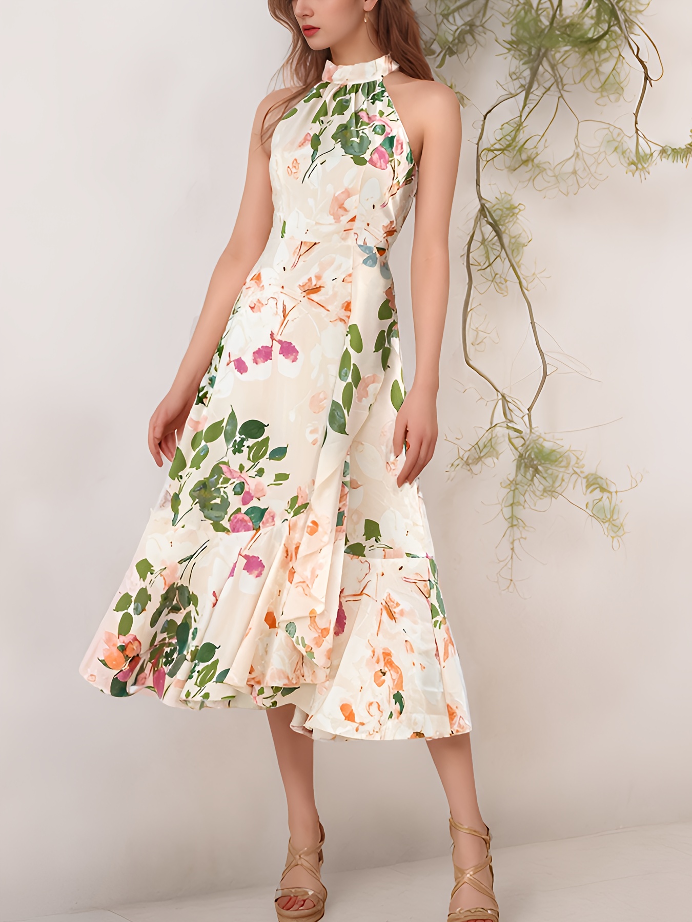 European and American New Style Fashionable * * Sleeveless Printed Dress