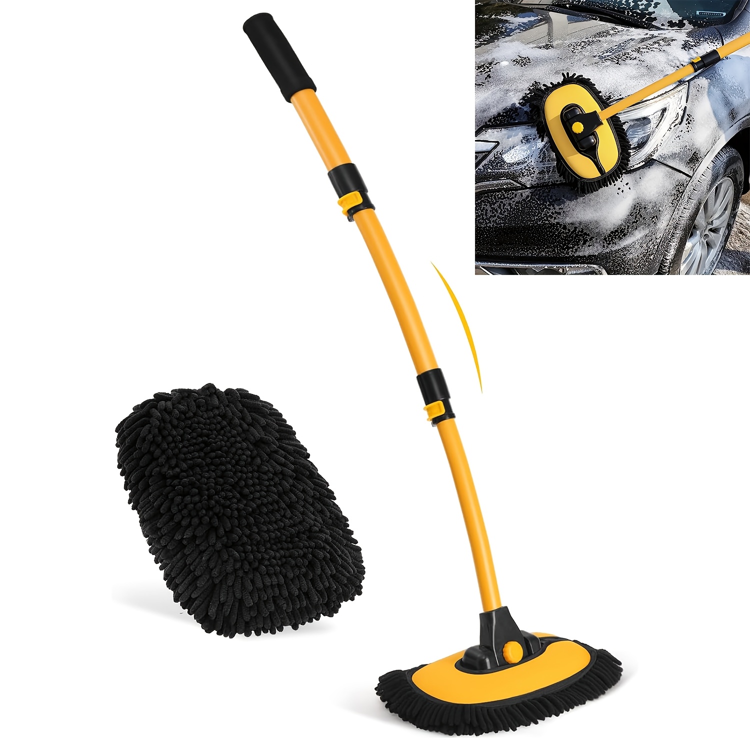 Car Yellow And Black Telescopic Mop