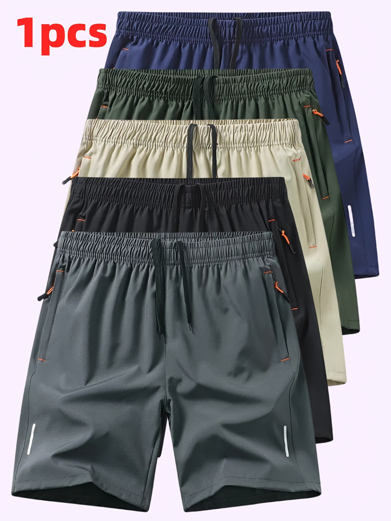 Men'S Summer Sports Casual Shorts Made from Woven Polyester Fabric with a Cool Feel, Suitable for Camping, Hiking, And Cycling.