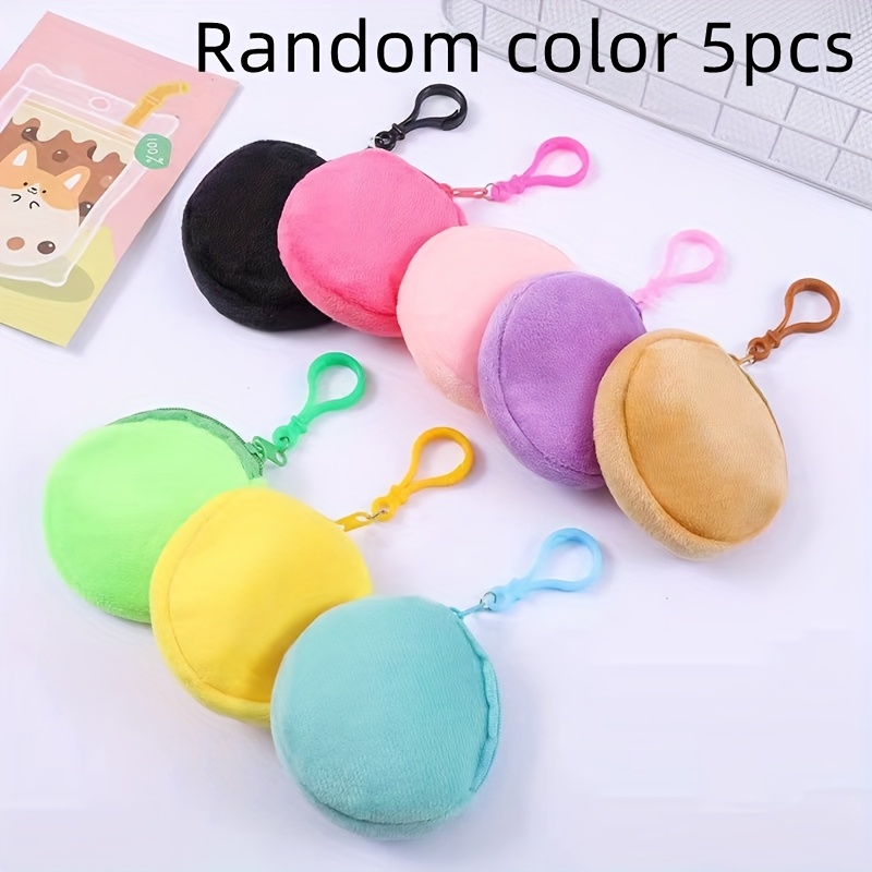 TEMU 5 Mini Bags In Random Colors With Small Zipper Coin Storage Bags