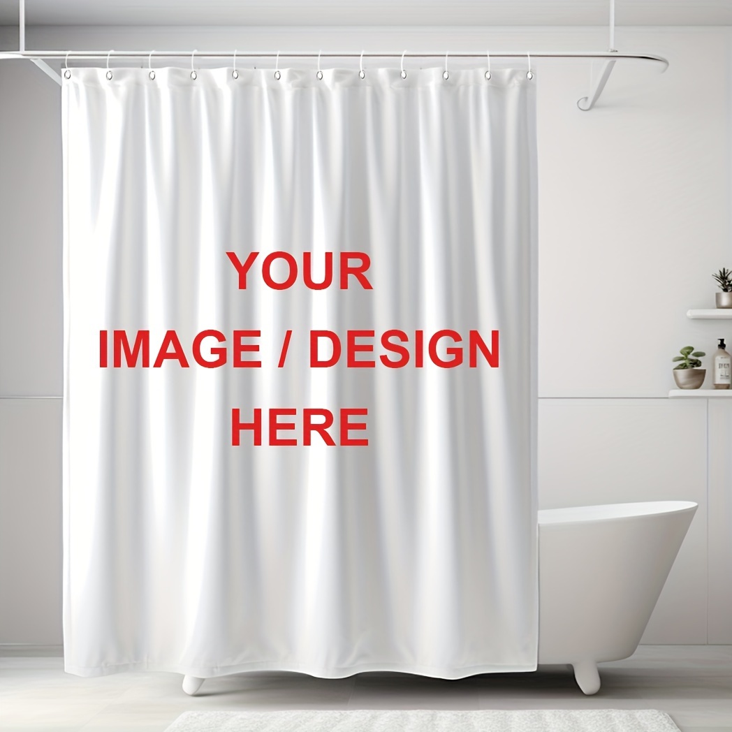 

Customizable Waterproof Shower Curtain Set 1pc, Personalized , 12- Printed Polyester Shower Curtain, Waterproof, Bathroom Decoration, Bathroom Accessories, Used As Curtains, 71*71in