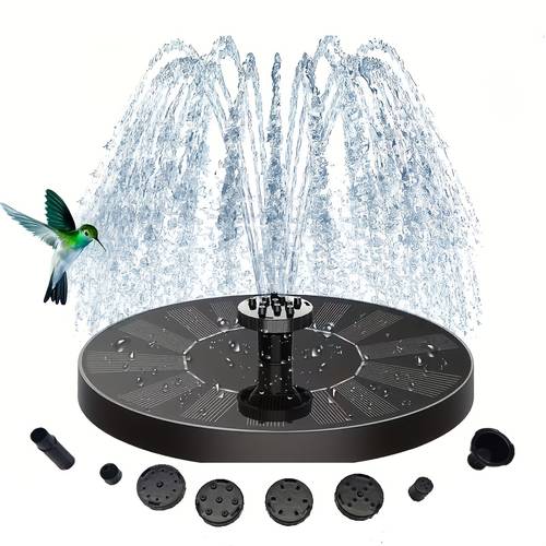 mini pumpe in hoher qualität, , für den garten, vogeltränke , ipx8 funktion mit 6 düsen - springbrunnen für vogeltränke, wasserspringbrunnen, solar wasserpumpe für gartendekorationen