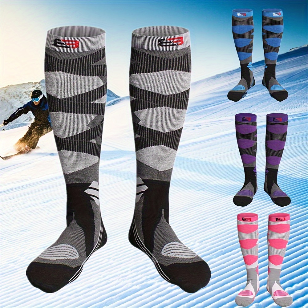 

Thermal Ski Socks - Breathable, Warm Knee-high For Winter Sports, Hiking & Skating