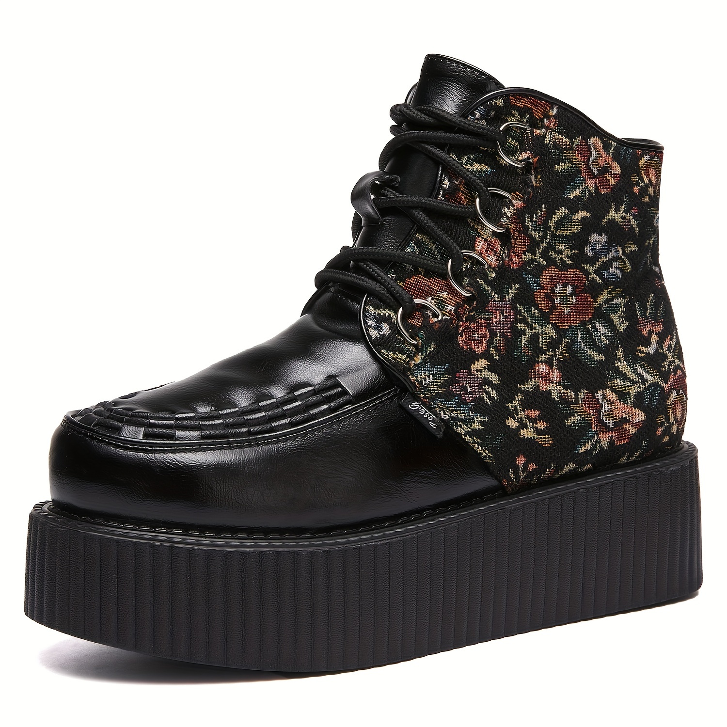 womens handmade goth punk platform creeper ankle boots - Temu