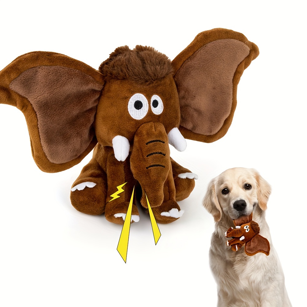 Wholesale Mammoth Elephant Squeaky Dog Toy Soft Plush Pet Toy with Animal Print for All Breed Sizes Durable Interactive Play for Small Medium Large Dogs