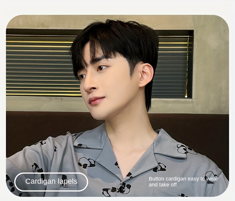 2025 New Men's Pajamas Pure Cotton Long Sleeve Spring and Autumn Models Teenager Winter Summer Boy Cartoon Home Clothes Set