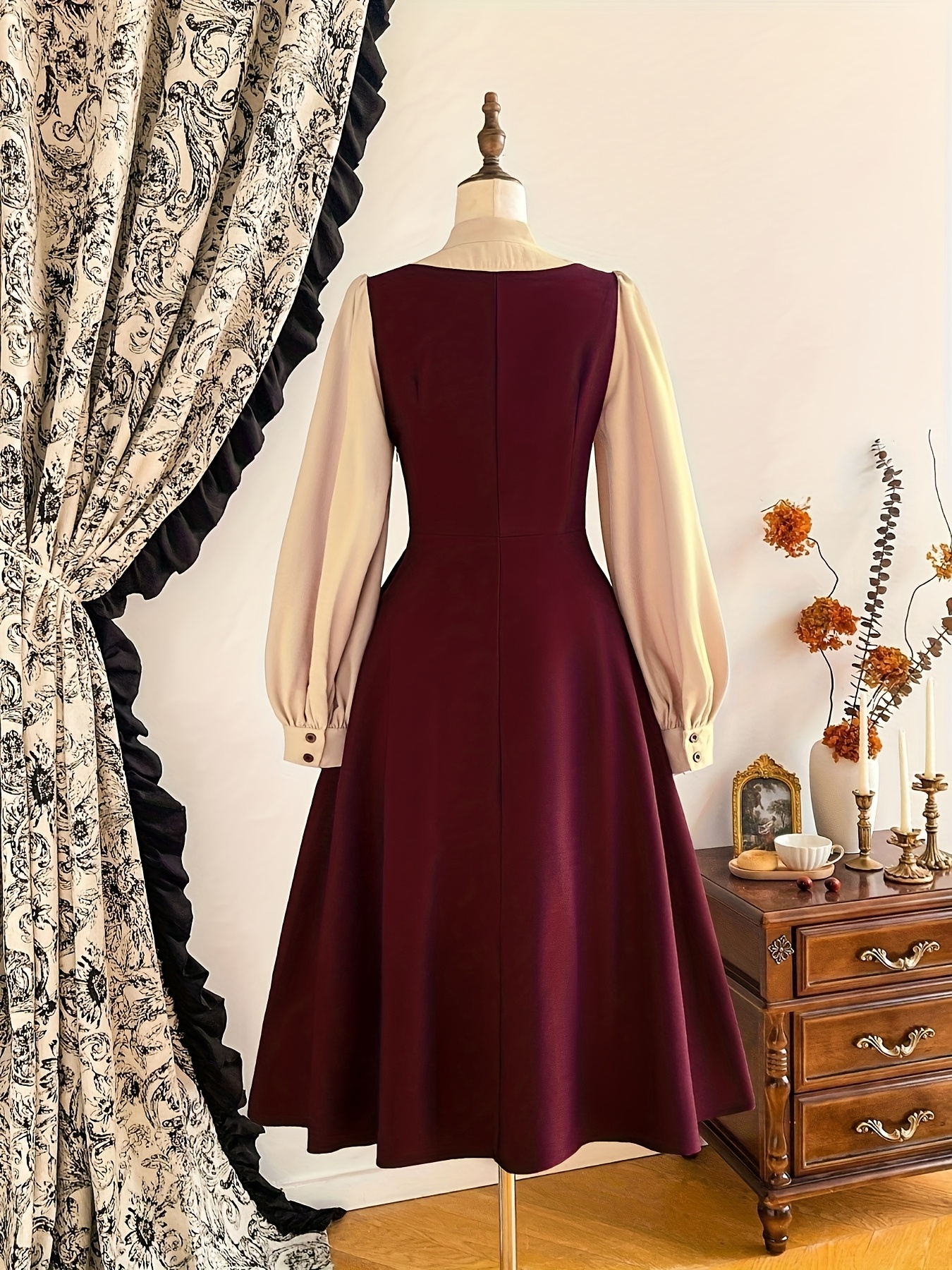 white christmas dresses MARMALADE Retro 70s Nautical-Inspired Dress with Oversized Collar –  Marmalade-shop main image 1