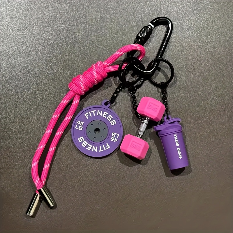 TEMU Colgante de Bolso de Cuerda Tejida de Nylon a - Lindo Bolso de Caramelo para Mochila y Bolso de , Llavero Duradero de Aleación de con Cuentas de