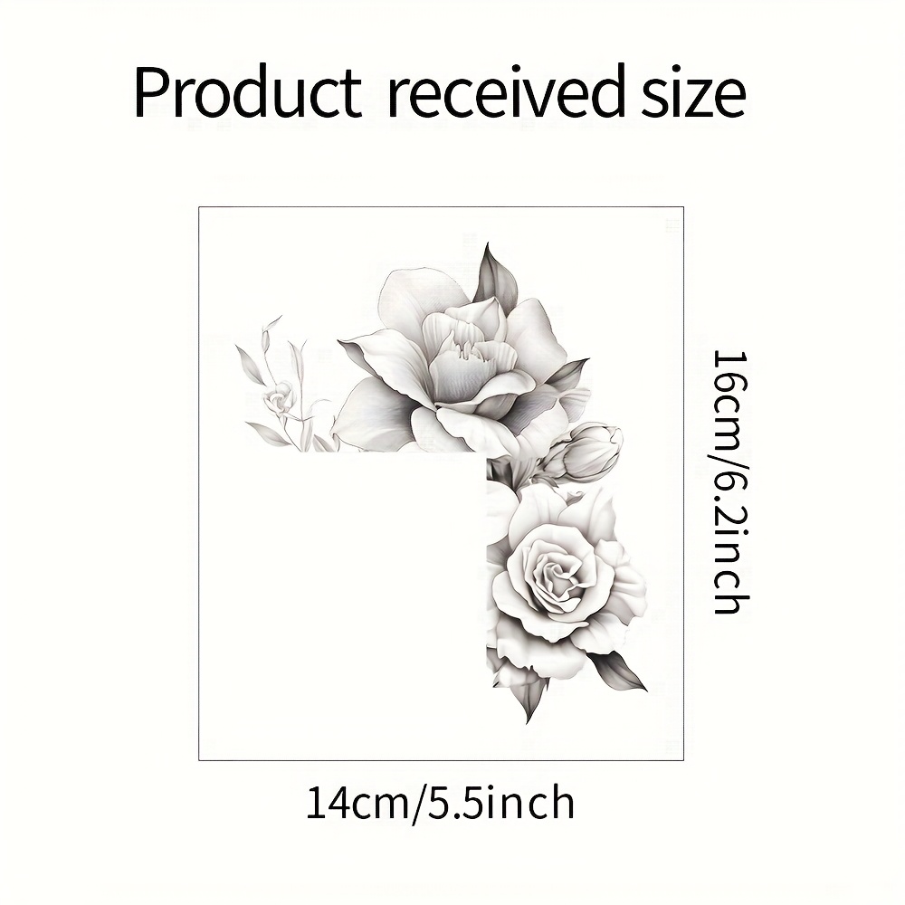 Self-Adhesive Removable Black & White Rose Switch Plate Cover Sticker