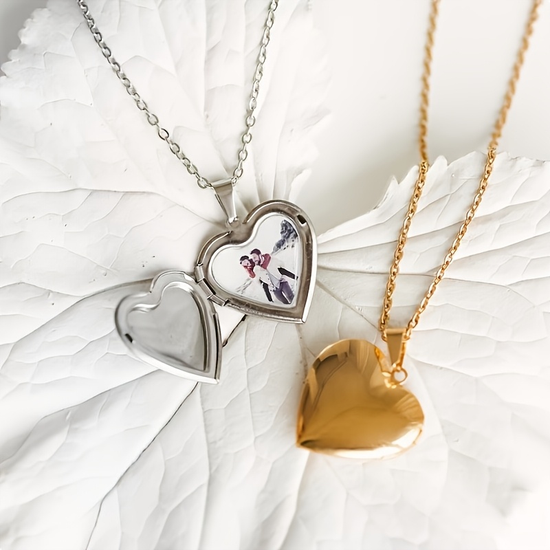 Customized Women's Box Necklace with Engraved Heart Pendant