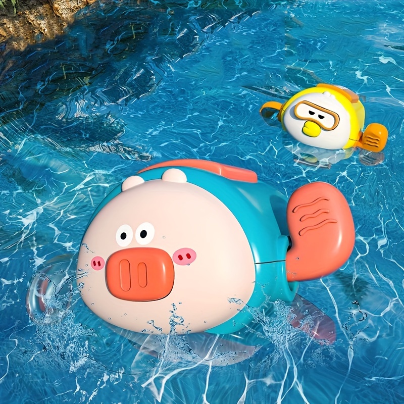 Baby Bath Toy Swim Play Water Toy Wind Funny Dolphin Crab - Temu