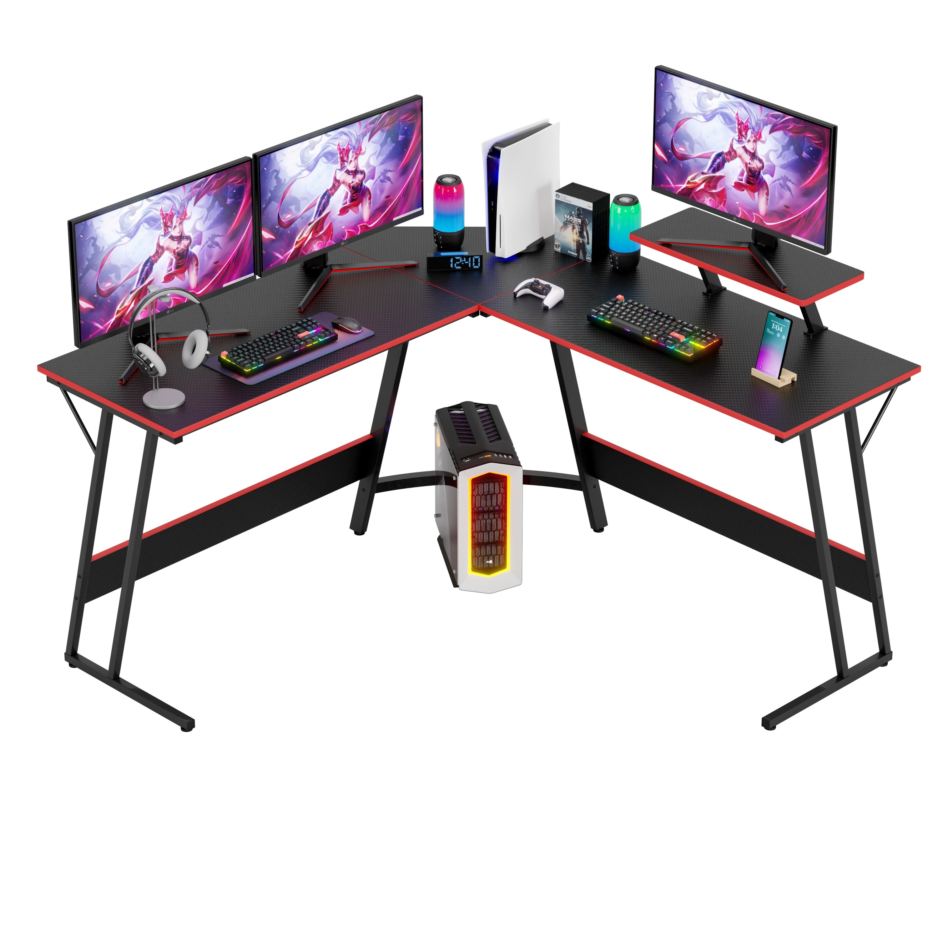 

Computer Desk, L Shaped Desk, Desk Stand & , Study , -saving