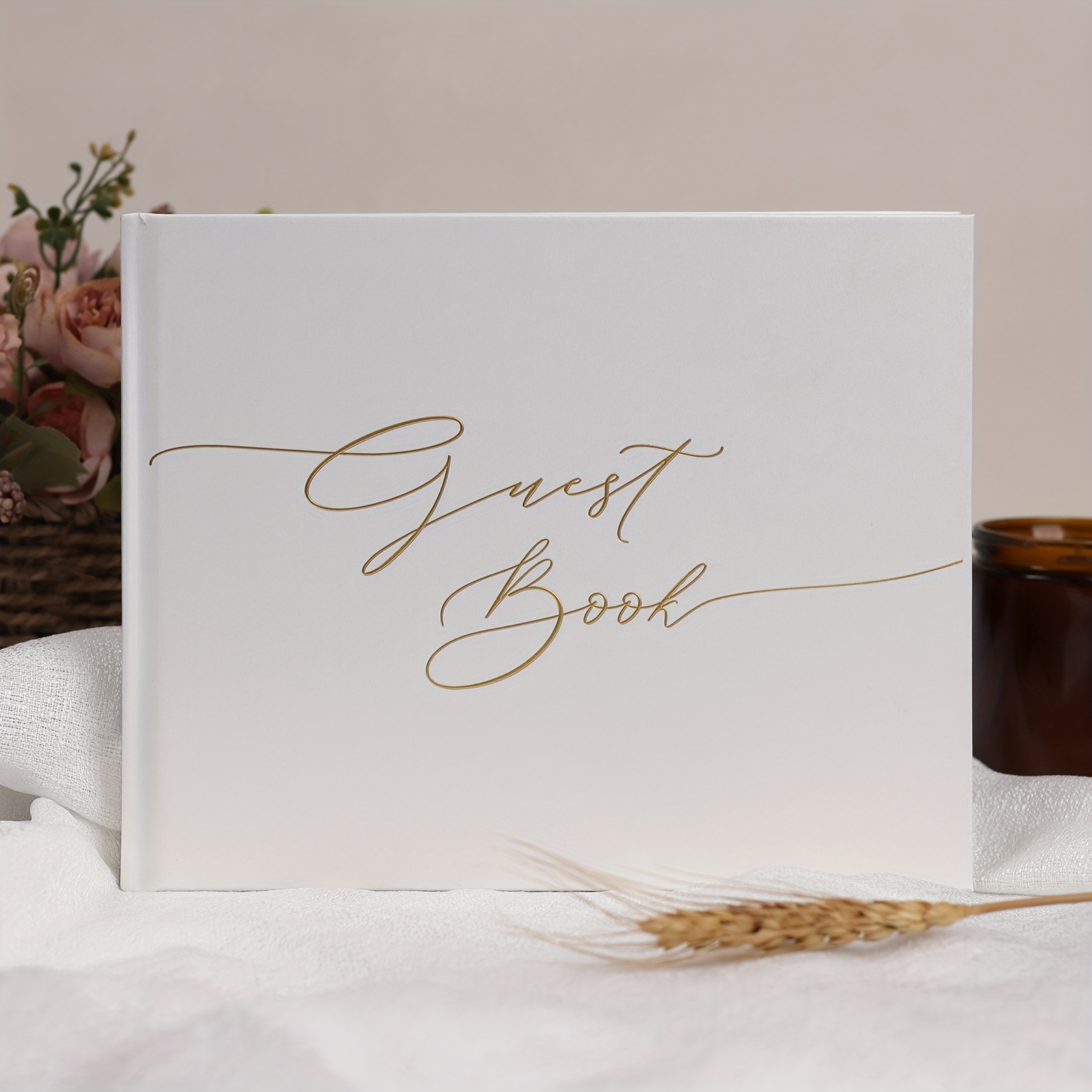 E-shop Gastebuch für Hochzeiten - Einfach elegantes Gästebuch zum Unterschreiben und zum Hinzufügen von Polaroid-Fotos - Das perfekte Gastebuch für