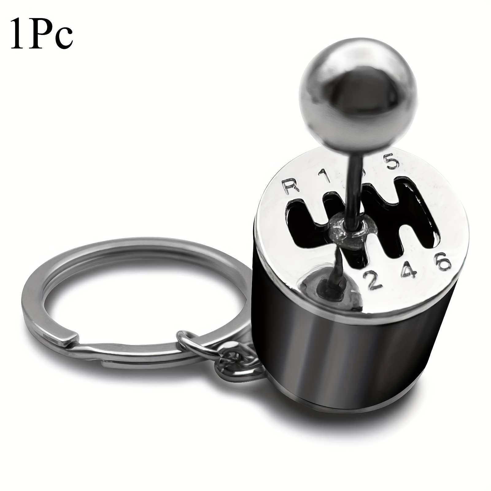 TEMU 2d Flat, 2d Flat Mini Gear Shift Lever Keychain, A Christmas Season Must-have! Car Accessory Model With A Gearbox Design, Featuring A Converter
