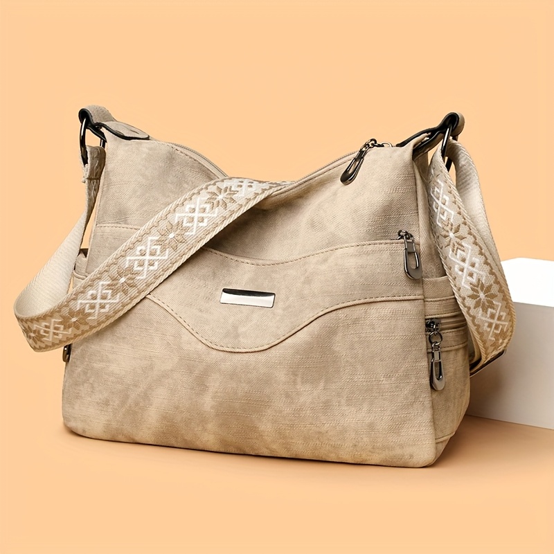 Damen Umhängetasche PU-Leder - Geräumige Handtasche Für Alltag & Reisen