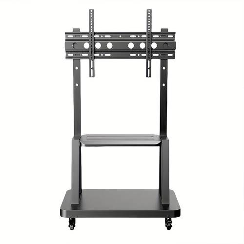 1pc wheeled mobile tv cart stand suitable for 32 75 inch lcd led flat curved screen outdoor rolling tv stand adjustable height portable floor stand vesa 600x400mm