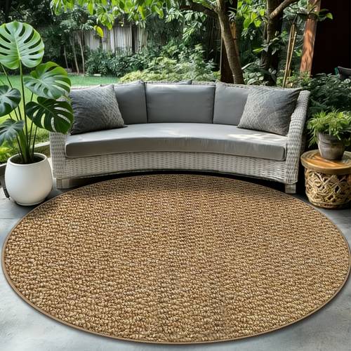 1pc outdoor round patio rug pineapple pattern fabric home outdoor carpet instagram style living room bedroom b b decorative carpet warm terrace courtyard entrance mat practical balcony deck garden yard poolside carpet outdoor rugs