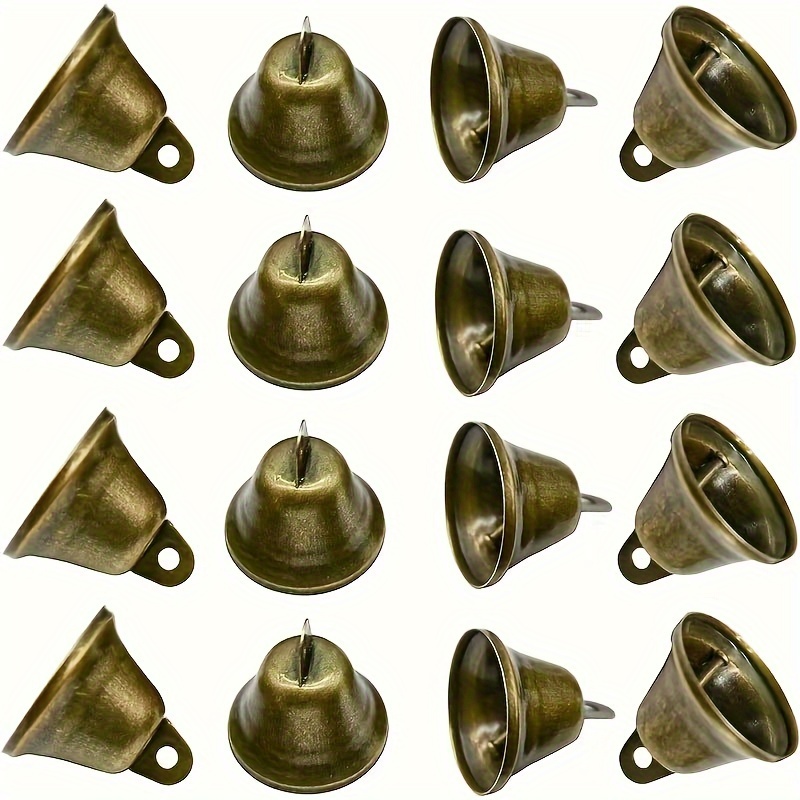 

20-pack Vintage Brass Bells 1.65" X 1.49" - Metal Craft Bells For Christmas Decorations, Wind Chimes, Doors, And Dog Collars - Durable & Rust-resistant Hanging Ornaments