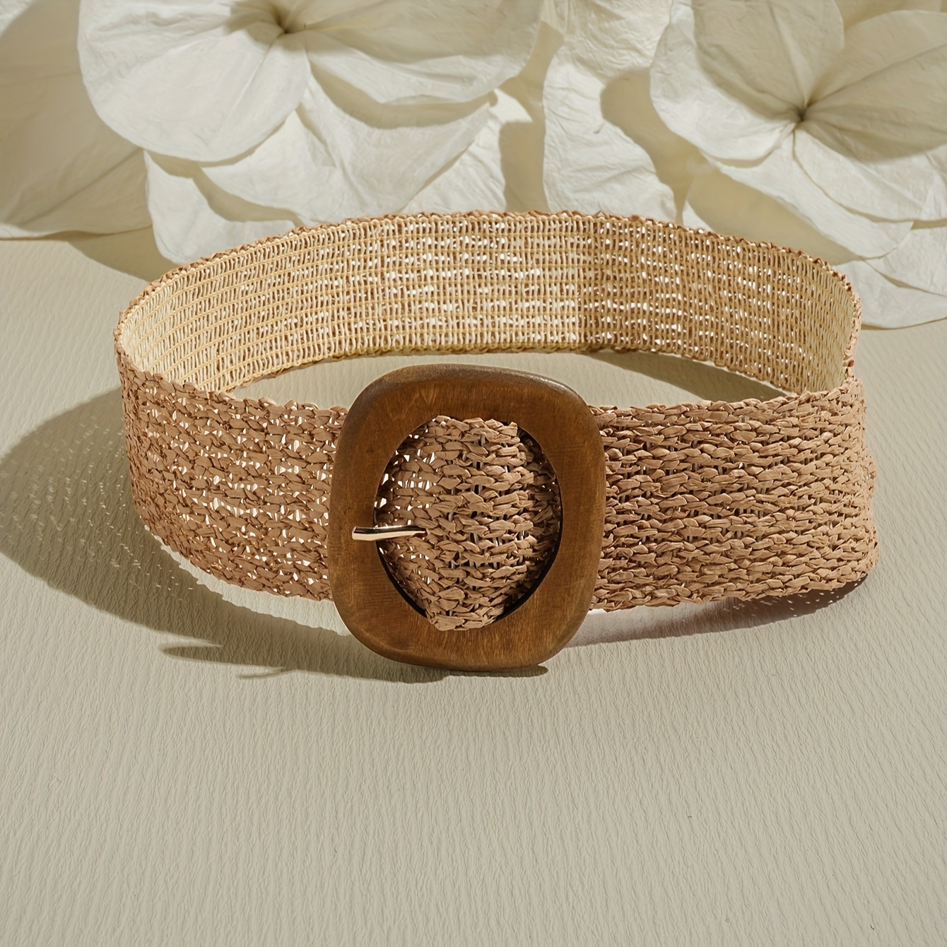 TEMU Robe d'été pour femmes avec ceinture en herbe PP, ceinture de mode de style bohème avec boucle à aiguille