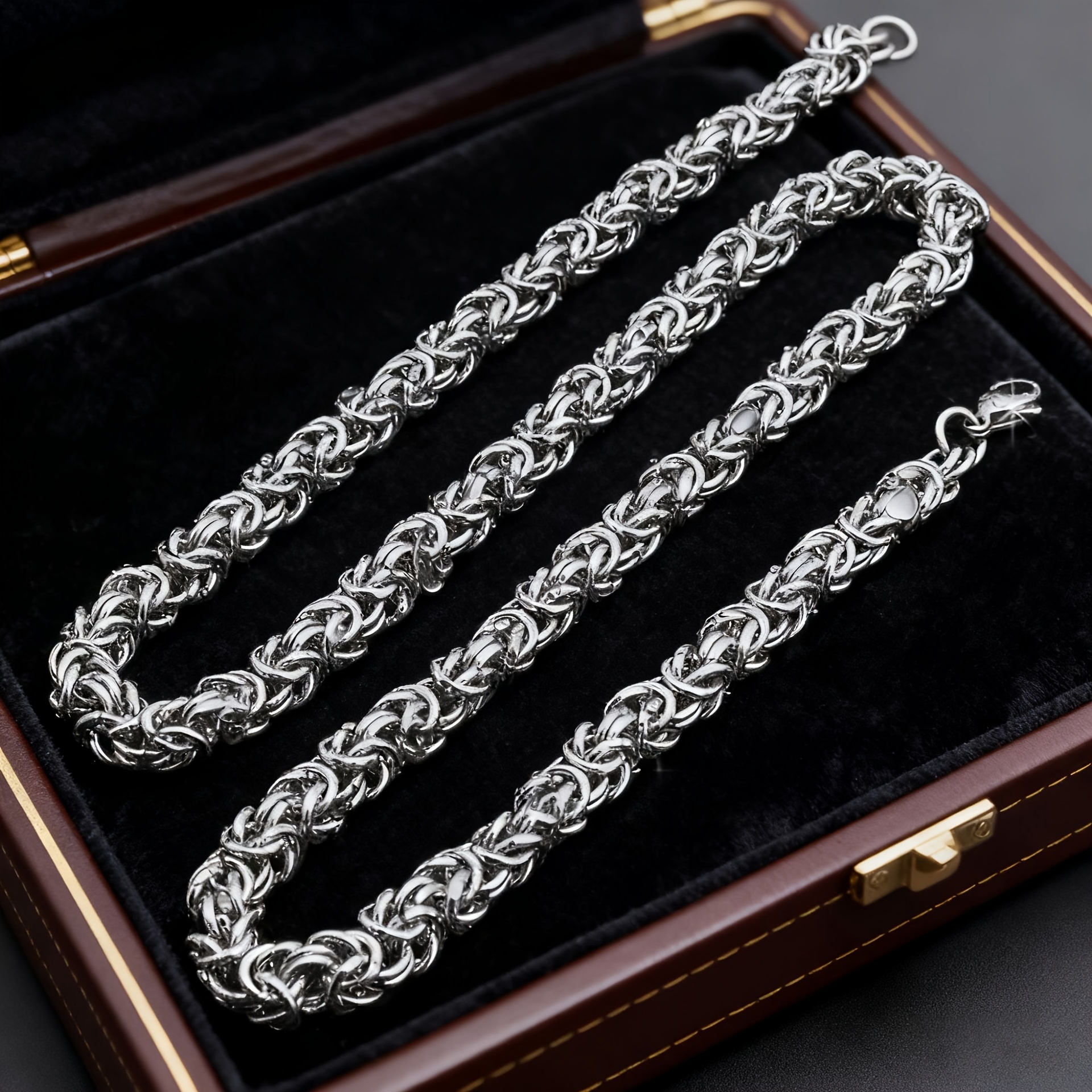 TEMU 1 pièce Collier chaîne en acier inoxydable Dragon Bone pour homme, tendance européenne et américaine, style hip-hop , pour décontractées et
