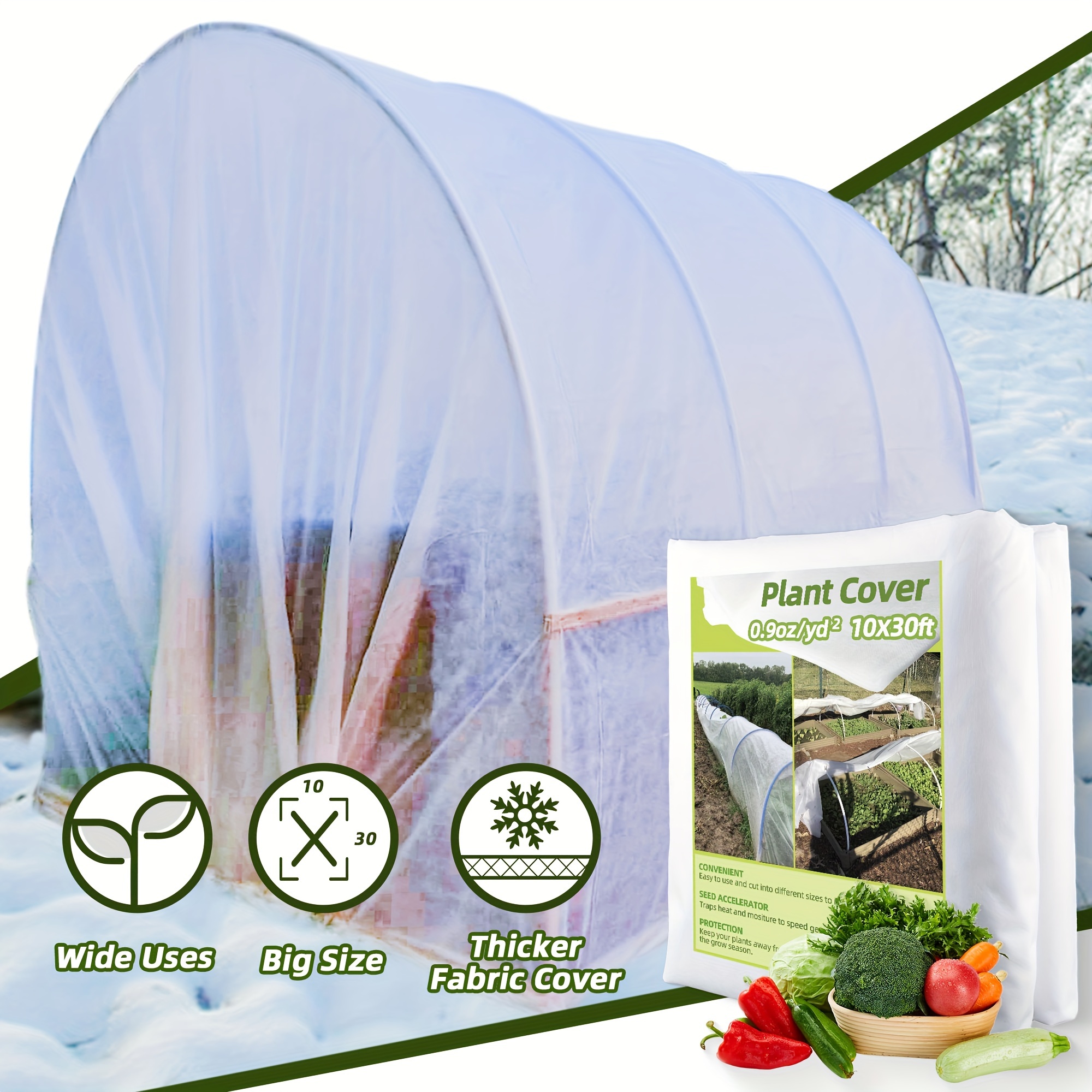 

1 Frost Cloth , 10x30ft Frost Blanket For Plants For , Floating Row For Bed Vegetables