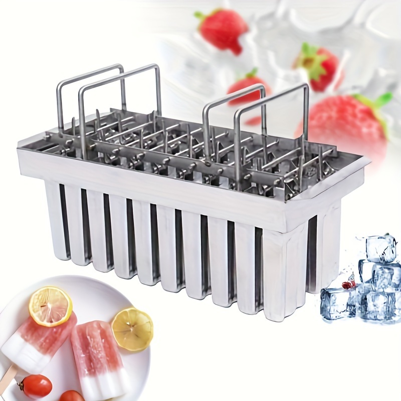 

20pcs Ice Cream Mold Metal Ice Cream Stick Holder Stainless Steel Mold For Diy