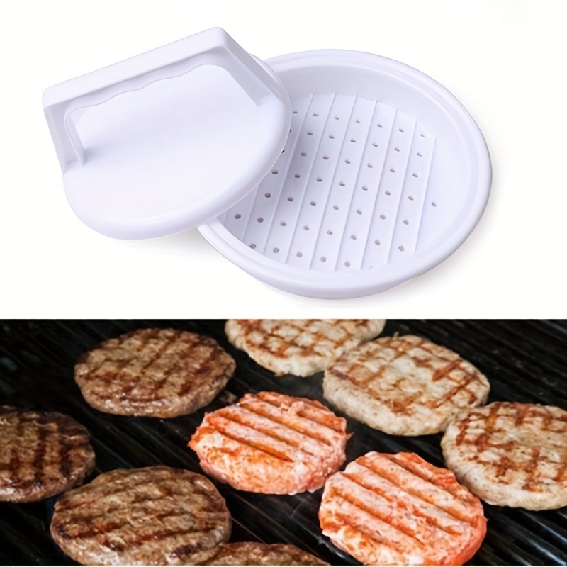 1 Molde Creativo Redondo Antiadherente para Hacer Burgers | Molde de Plástico para Bocadillos de Carne para Res, Queso, Verduras, Ideal para Picnic al Aire Libre, Barbacoa, Accesorio de Cocina