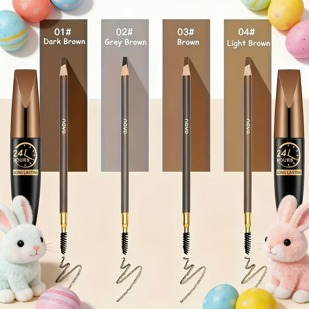 6pcs (waterproof Eyebrow Pencil And Mascara Brush), With A Curling Brush Head, And Long-lasting Eyebrow Pencil, Suitable For Microblading Eyebrows, Suitable For Types, Gift Set