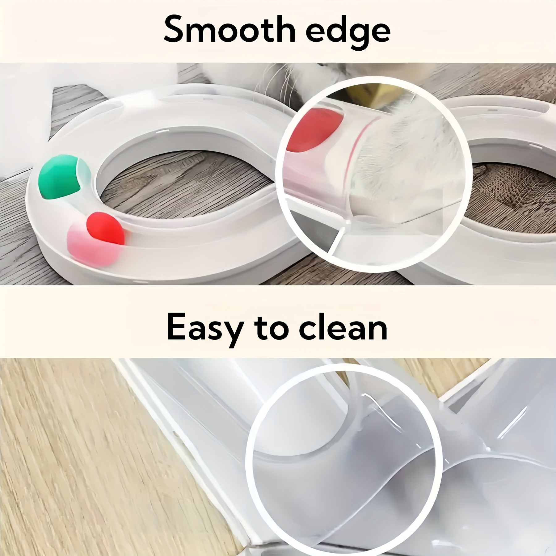 Tourniquet interactif pour chat - Jouet en plastique durable avec cibles mobiles - Accessoire de jeu stimulant et d'exercice pour chats et chatons d'intérieur - Toutes races - Sans piles