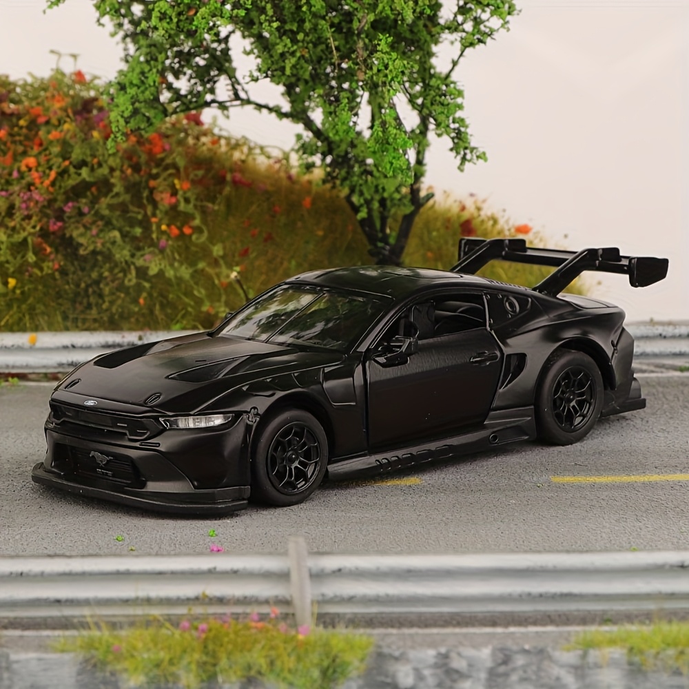 Image of Cca 1:43 Scale For Ford Mustang Pull-back/push-action Car Model - Alloy Realistic Replica With Moving, Boys' Birthday Gift Suitable For Collectors &