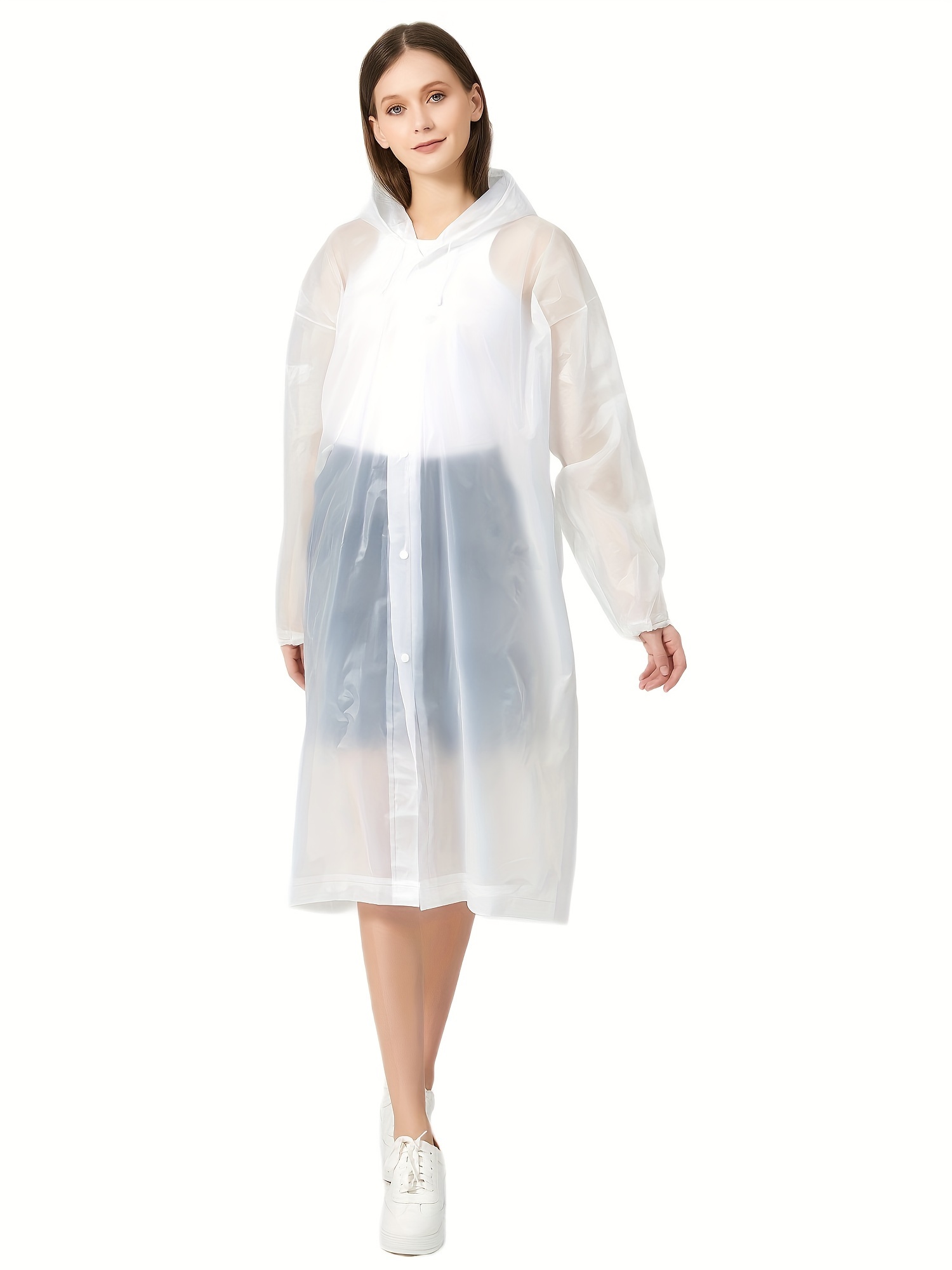 Plus Size Clear Rain Suits Transparent Raincoat Rain Coats Long