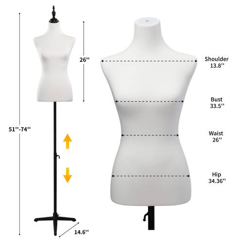 female dress form mannequin body torso with sturdy metal tripod base stand adjustable height removable design pin poseable limbs for retail store display dress fitting fashion photography durable stable display mannequin mannequin for clothes dress mannequin boutique setup professional styling stable construction boutique owners retailers and designers