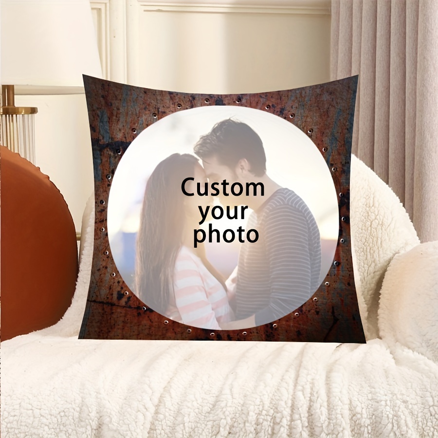 

Custom Velvet Photo Pillowcase 18x18in - Personalized Single-sided Print, Living Room & Bedroom Decor, Machine Washable, Zip Closure