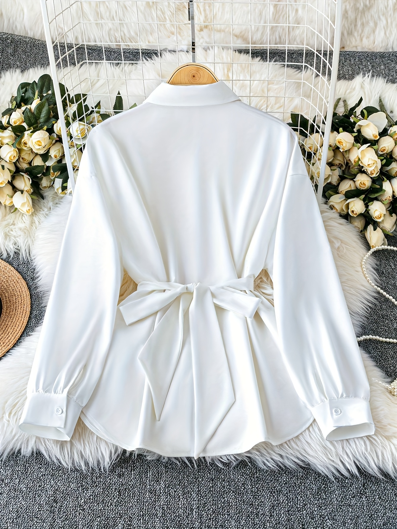 chemise femme chemisier chic à col manches longues Temu Morocco