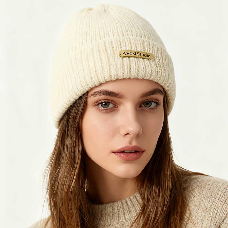 's/women's Hat, Autumn Winter Large Head Thick Warm Ear Protection Beanie - Suitable Gift, 5 Colors