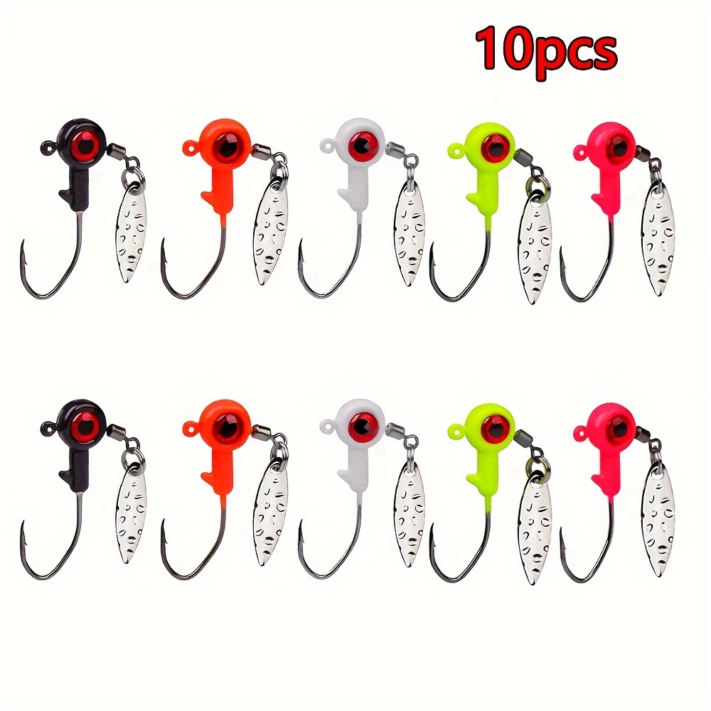 Sequin Spinner Jig Head Hooks For Soft Lures Anti hanging - Temu