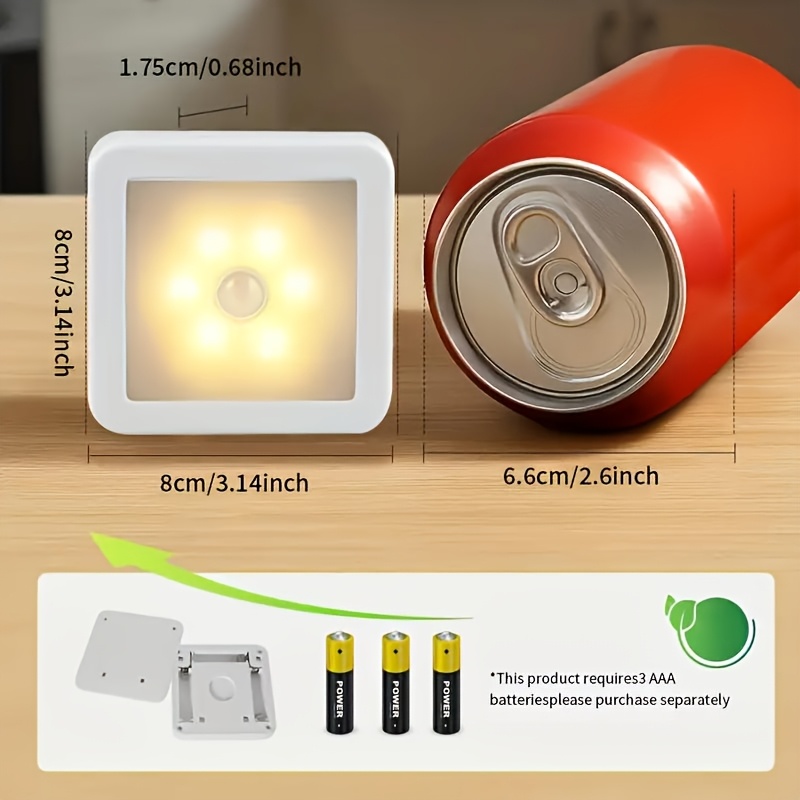 6 Led Outdoor Motion Sensor Stair Wall Light Battery Powered