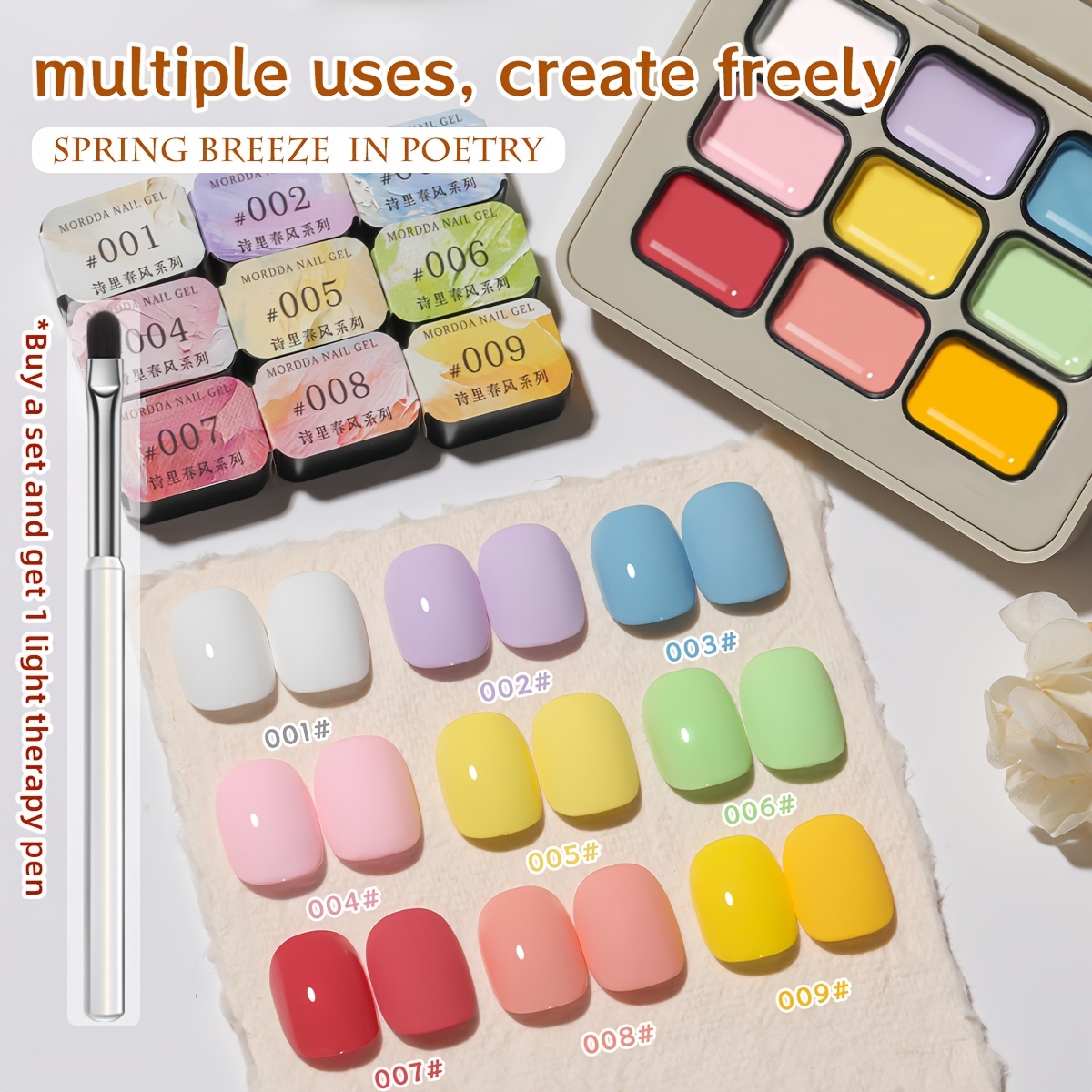 9 Colors New Popular Solid Gel Nail Gel Semi-permanent Nail Art Soaking Led Gel Christmas Manicure Gift Nail