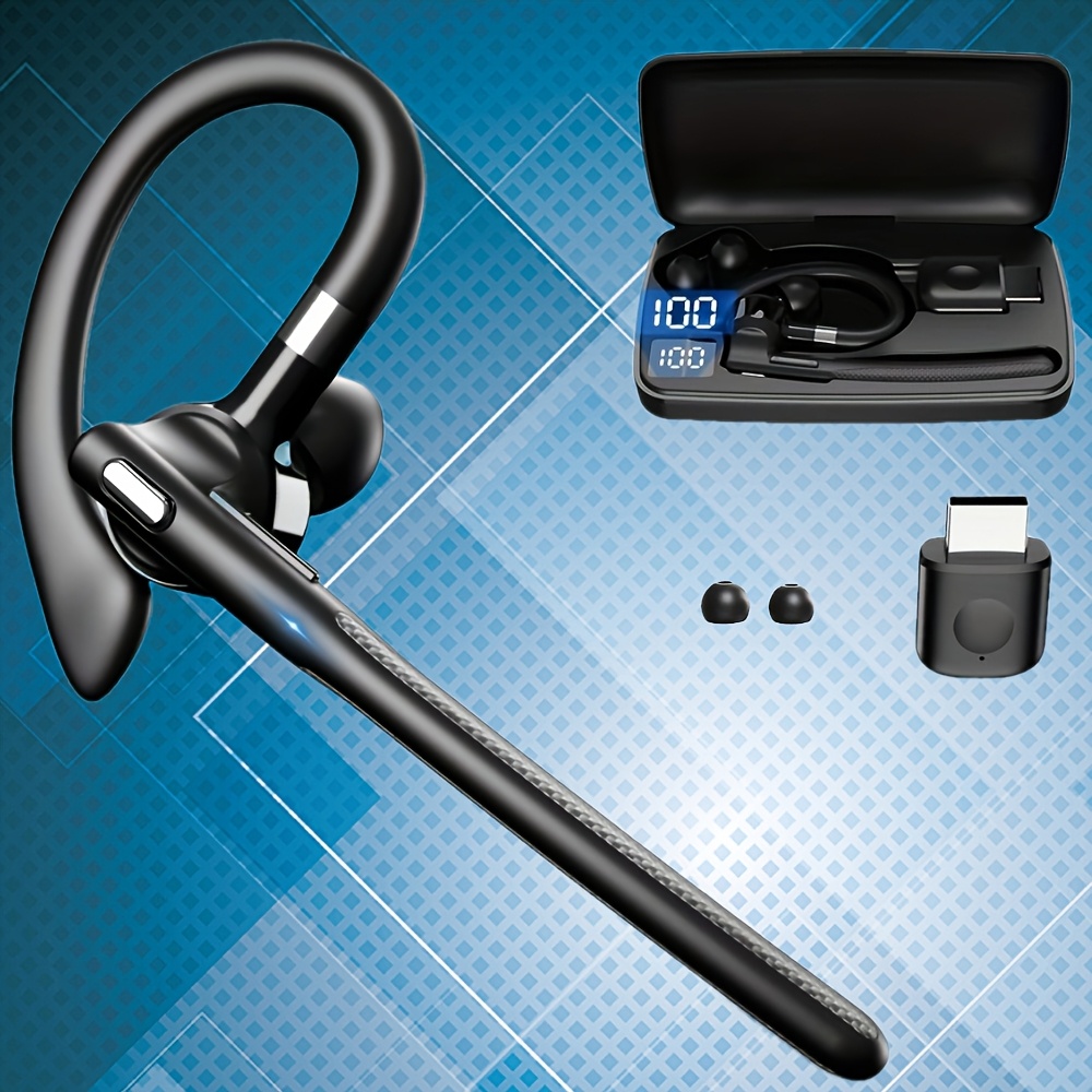 EKSA Bluetooth 5.0 Headset, USB Wireless Headphone With AI Noise Cancelling Microphone, 45H