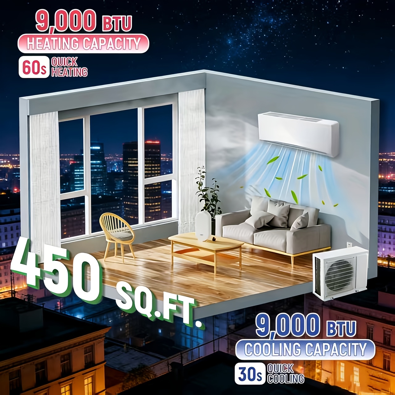 ac mini split sold on Temu United States