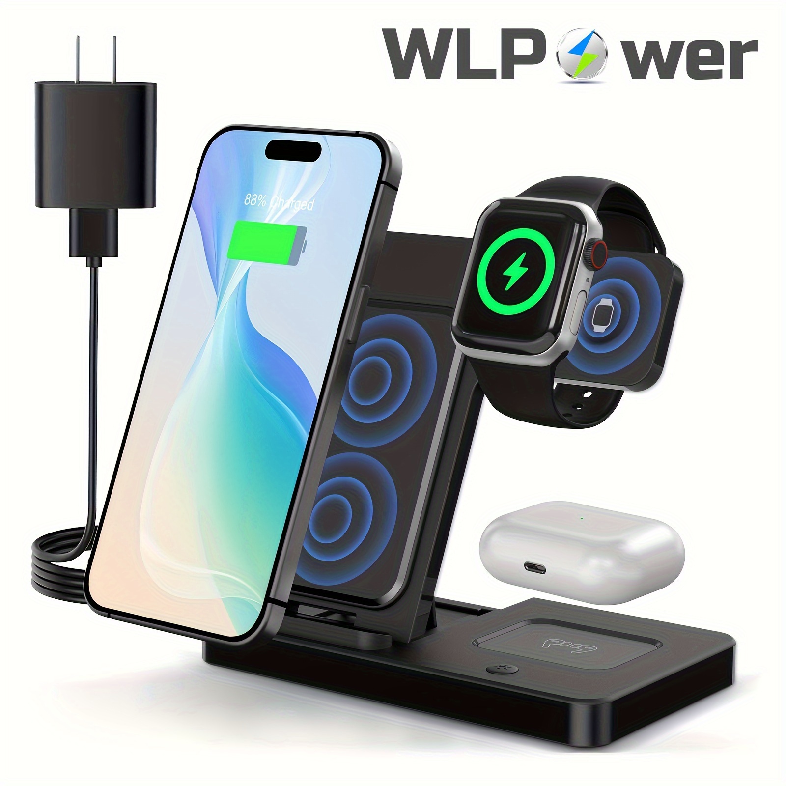 

Wireless Charger, & Portable Wireless Suitable For Iphone 15 14 11, For Iwatch 6 5 4 3 2 Se, For Airpods 3 , S23 S22 S21 S20, For 9