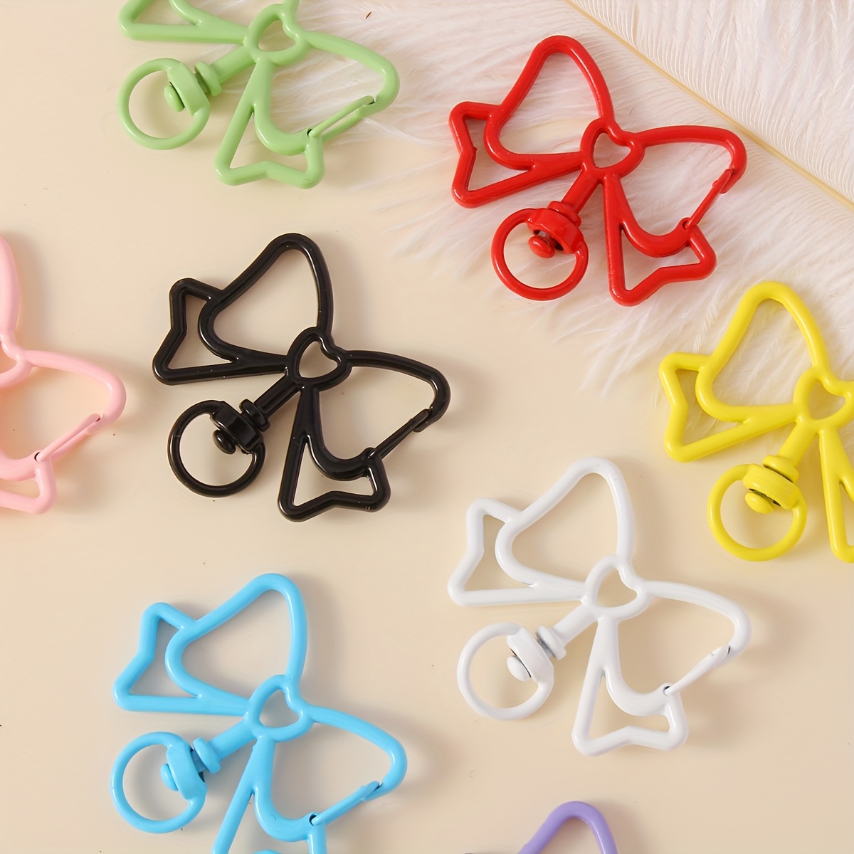 

10pcs Bow Keychains, Zinc Alloy, , Snap , & , Assorted For Diy Crafts, To , , Mardi , , Suitable 15+