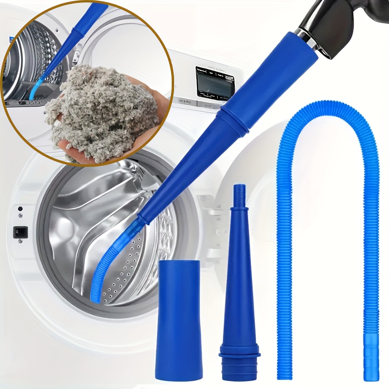 

3pcs Dryer Vent Cleaning Kit: Bendable Lint Removal Tool, Vacuum Attachment & Adapter - Essential For Bedroom, Living Room, Bathroom - No Power Needed