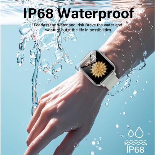 imagen del artículo 2025 smartwatch para hombres y mujeres - reloj inteligente ip68 a prueba de agua, inalámbricas (hacer/responder/rechazar ), de mensajes, 100+ deportivos, control de y cámara, despertador, cronómetro, , carga usb para iphone y